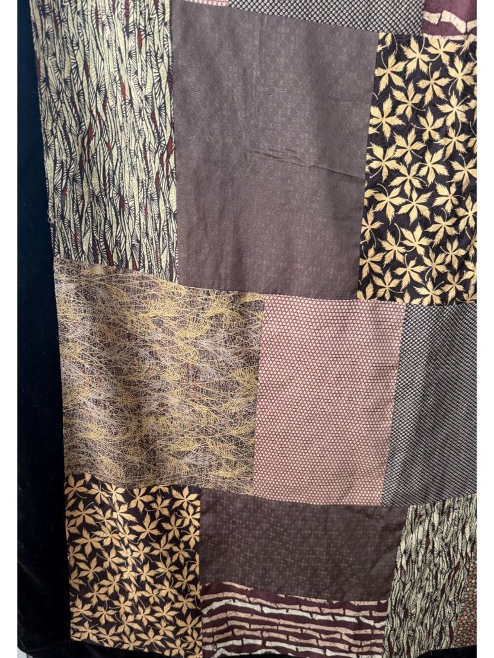 Artisan Kimono Quilt Silk Patchwork Throw T Camey Vintage Kimono Pieced Japanese - Picture 5 of 7